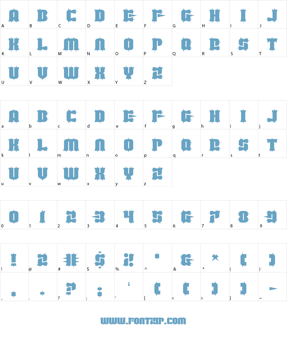 Guest Circus Paradiso Font Character
